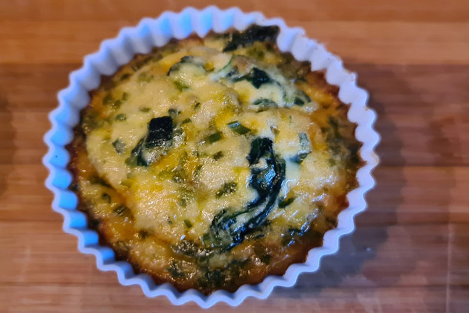 Mini-Frittata mit Spinat