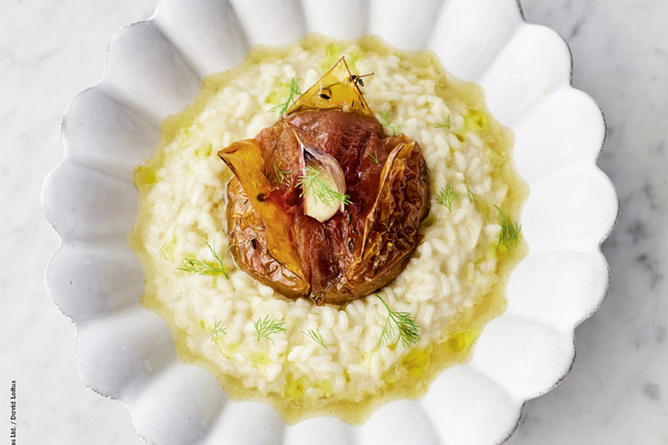 Risotto mit gerösteten Tomaten