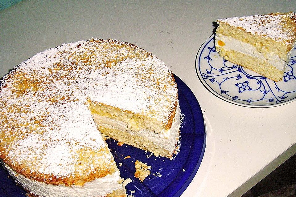 Käsesahne mit Mandarinen