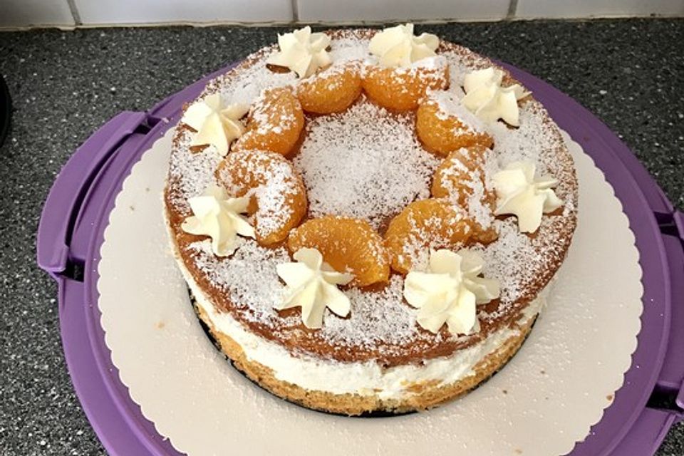 Käsesahne mit Mandarinen