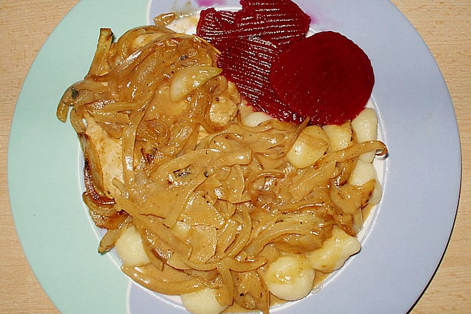 Zwiebel - Sahne - Hähnchen