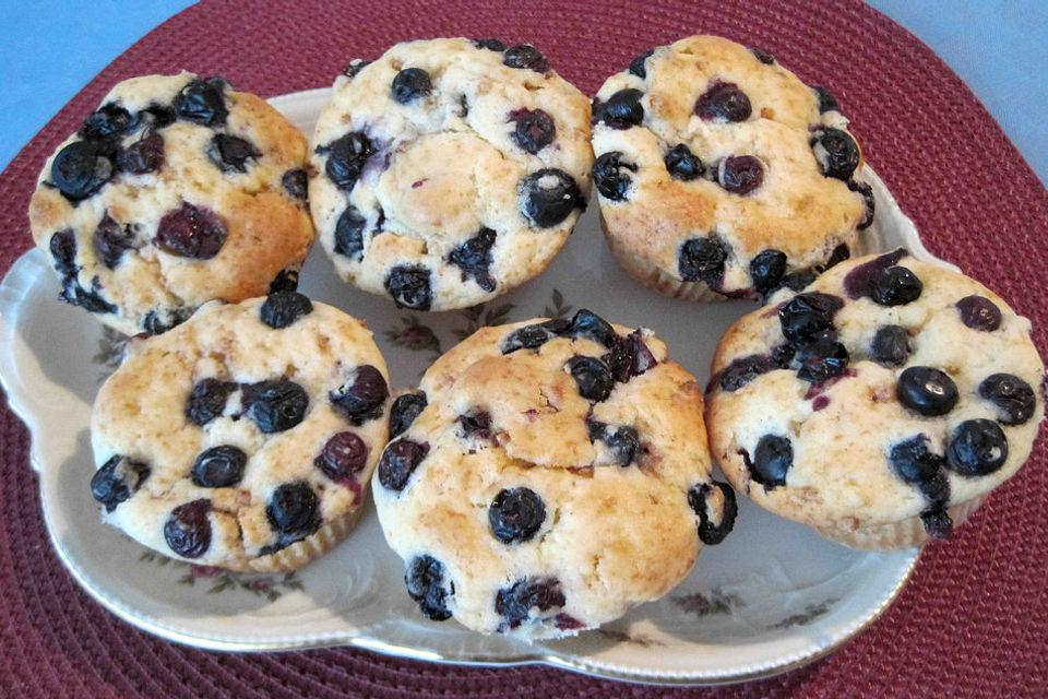 Quark-Muffins mit Heidelbeeren