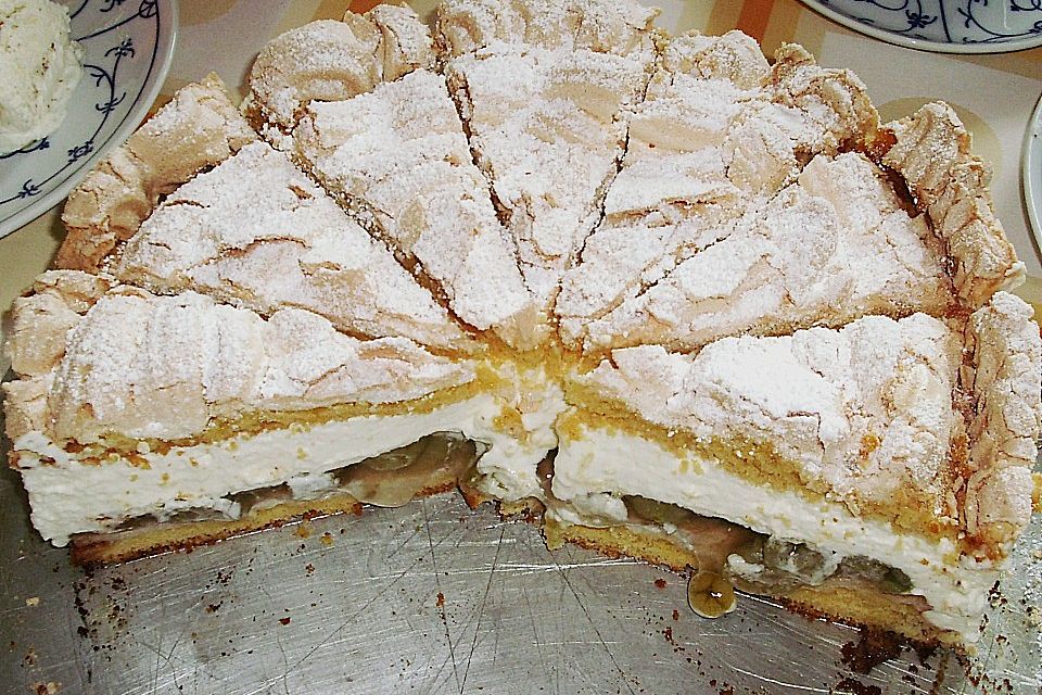 Stachelbeerkuchen mit Baiser