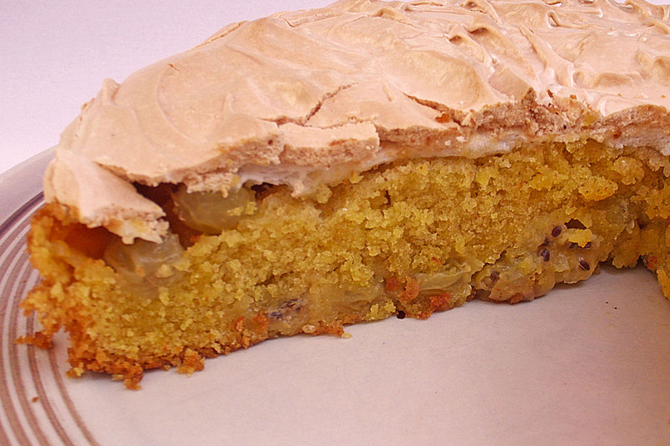 Stachelbeerkuchen mit Baiser