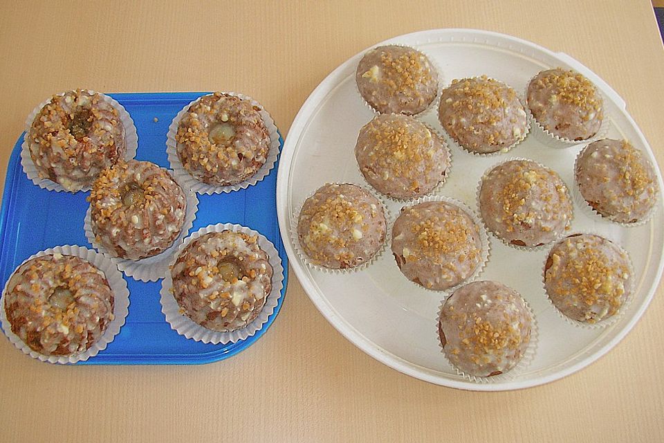 Bananenmuffins mit Guss