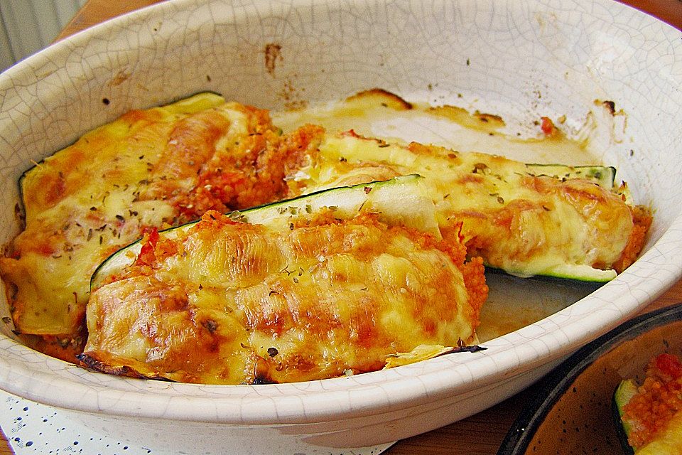 Gefüllte Zucchini mit Couscous