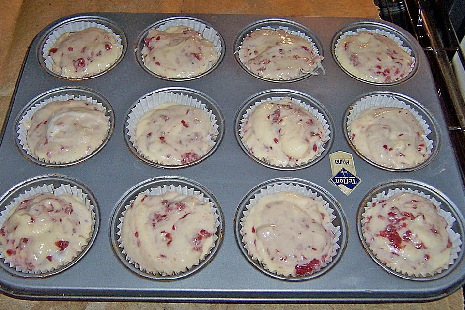 Zitronige Himbeermuffins