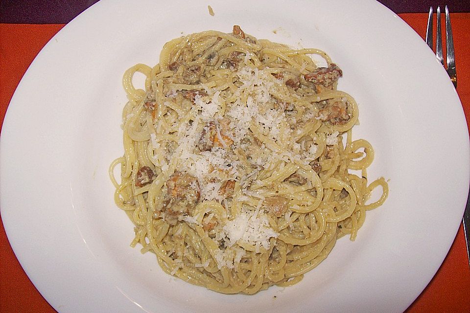 Waldpilze Carbonara