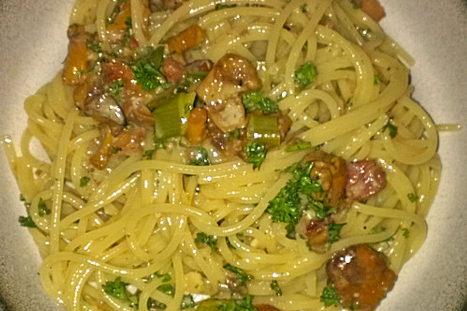 Waldpilze Carbonara