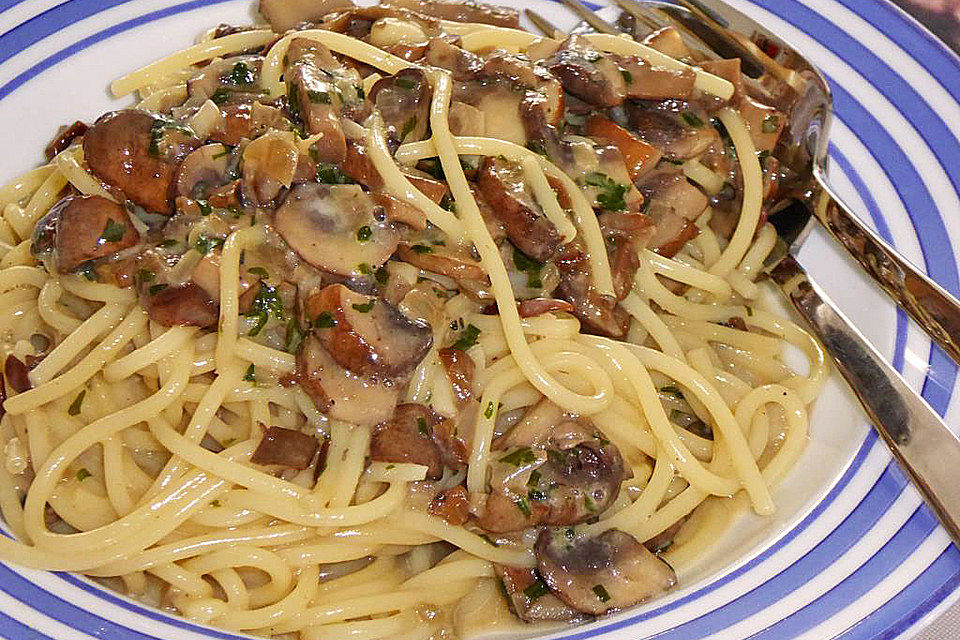 Waldpilze Carbonara