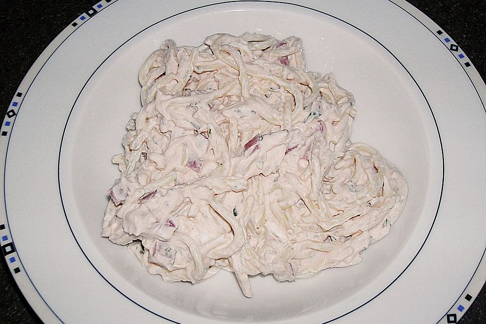 Spaghetti mit Quarksoße