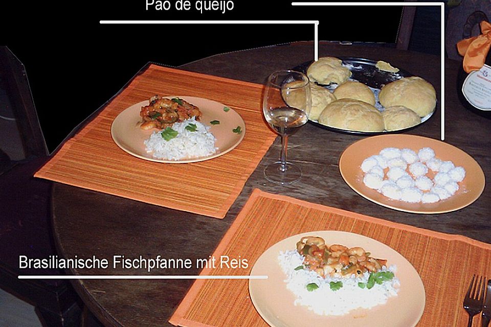 Brasilianische Fischpfanne mit Reis