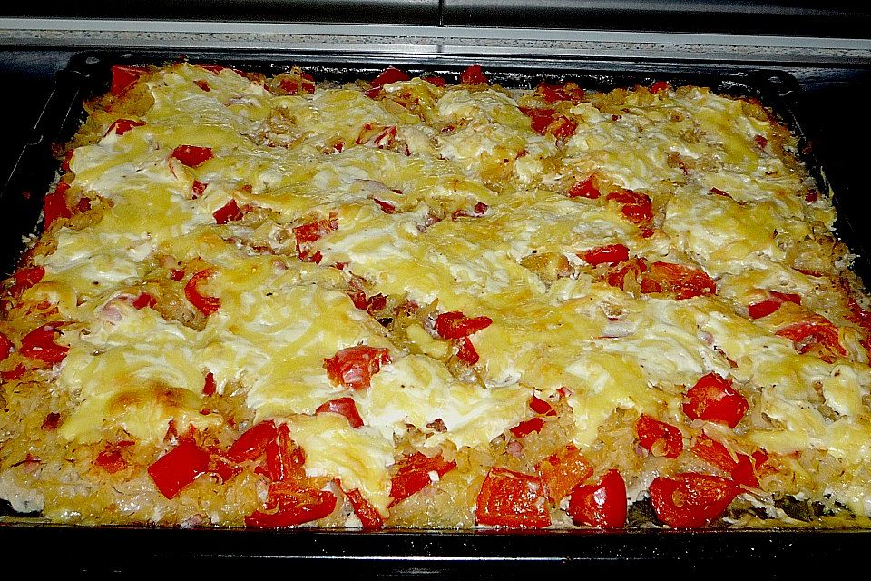 Hackfleisch - Sauerkraut - Pizza