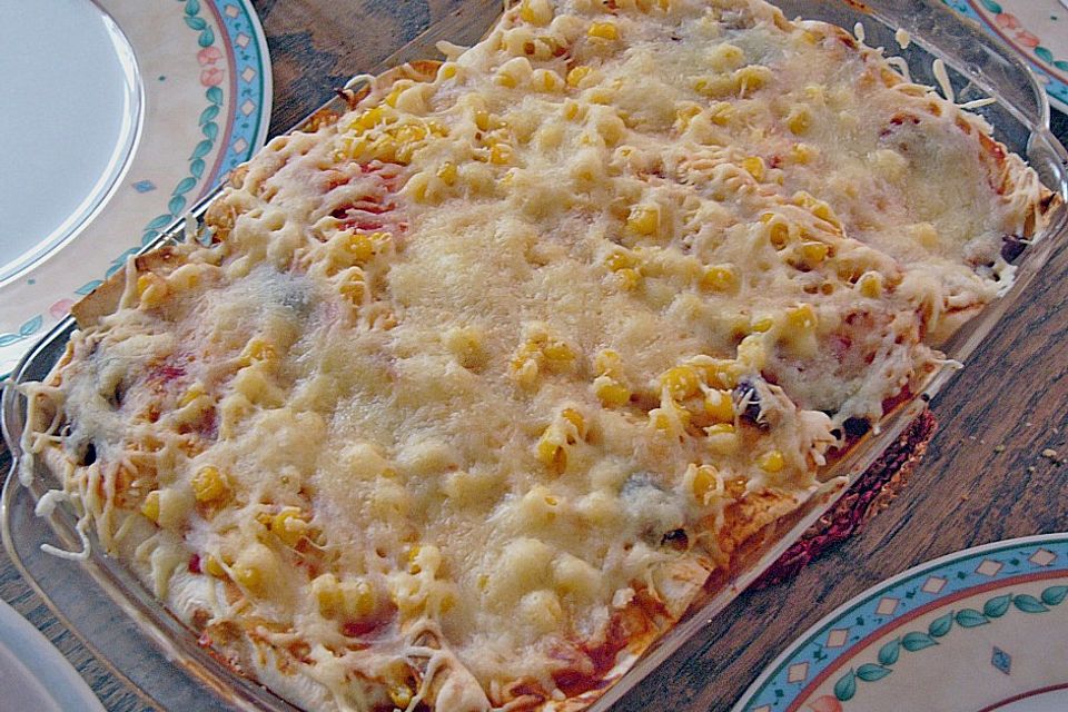 Enchiladas mit Hähnchenfüllung