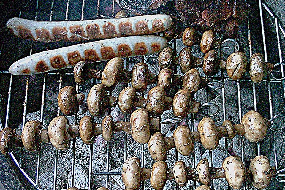 Champignonspieße vom Grill