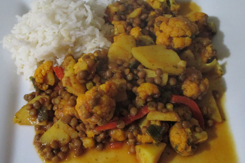 Blumenkohl - Linsen - Curry