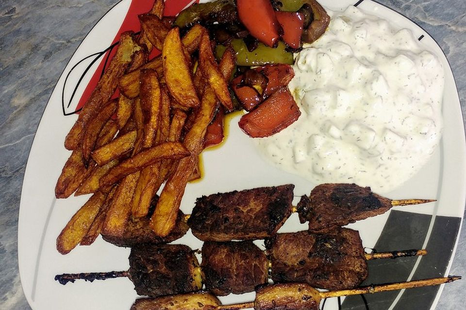 Souvlaki mit Tsatsiki