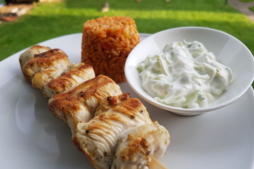 Souvlaki mit Tsatsiki