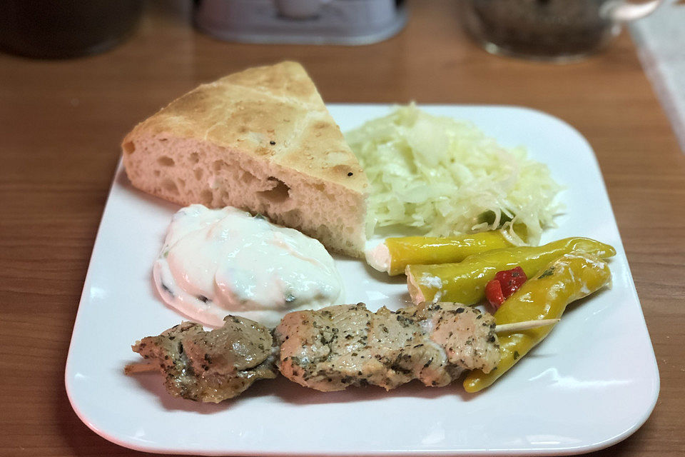 Souvlaki mit Tsatsiki