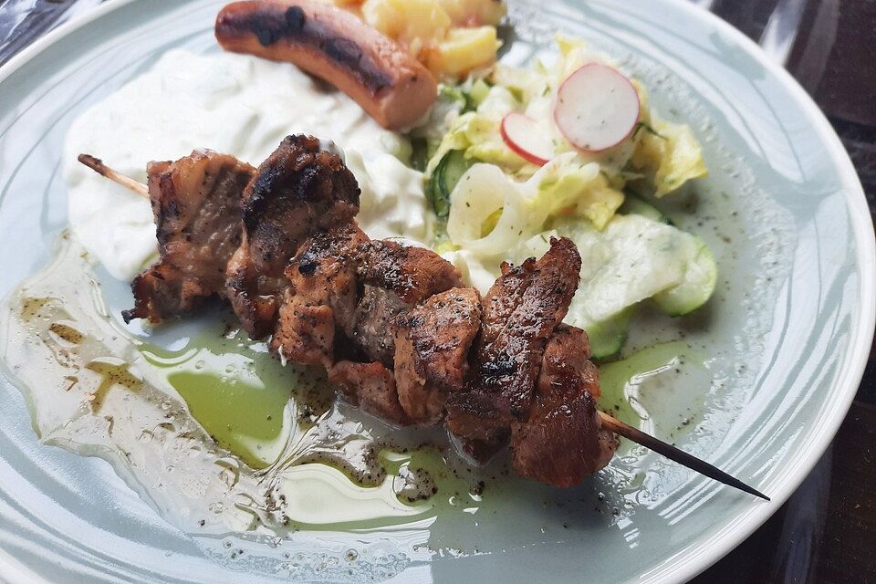 Souvlaki mit Tsatsiki