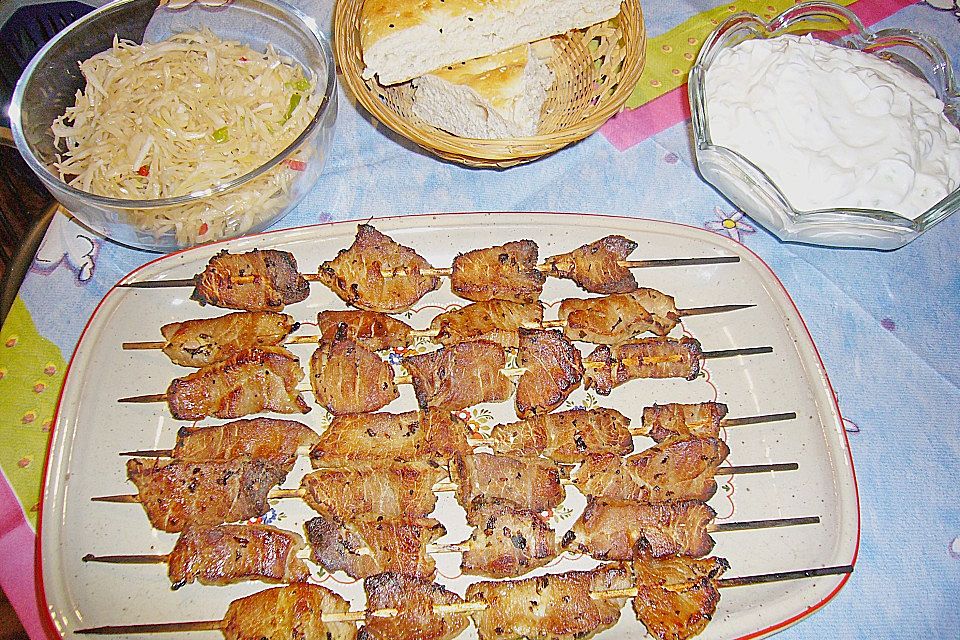 Souvlaki mit Tsatsiki