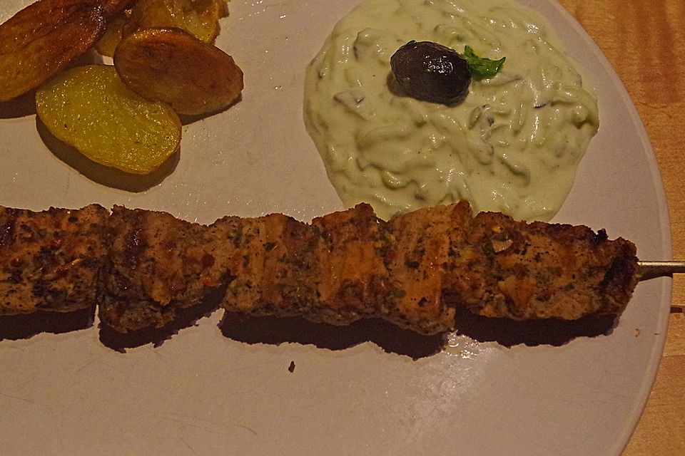 Souvlaki mit Tsatsiki