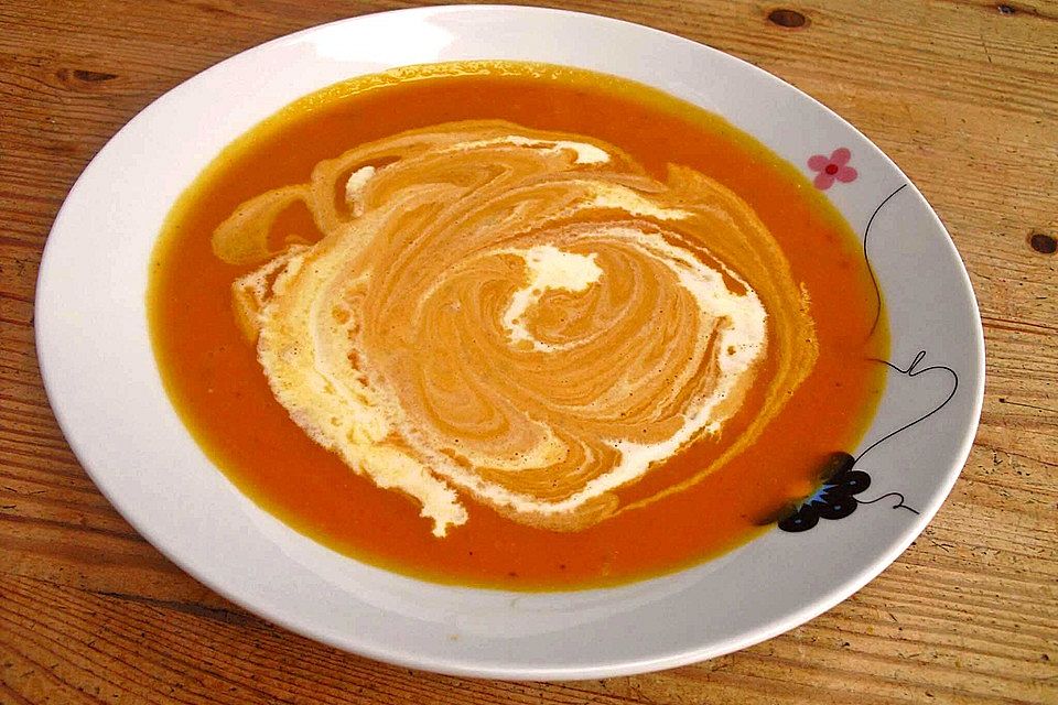 Kürbis - Tomatensuppe