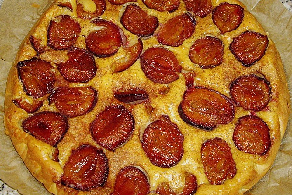 Amaretto - Zwetschgenkuchen mit Mandeln