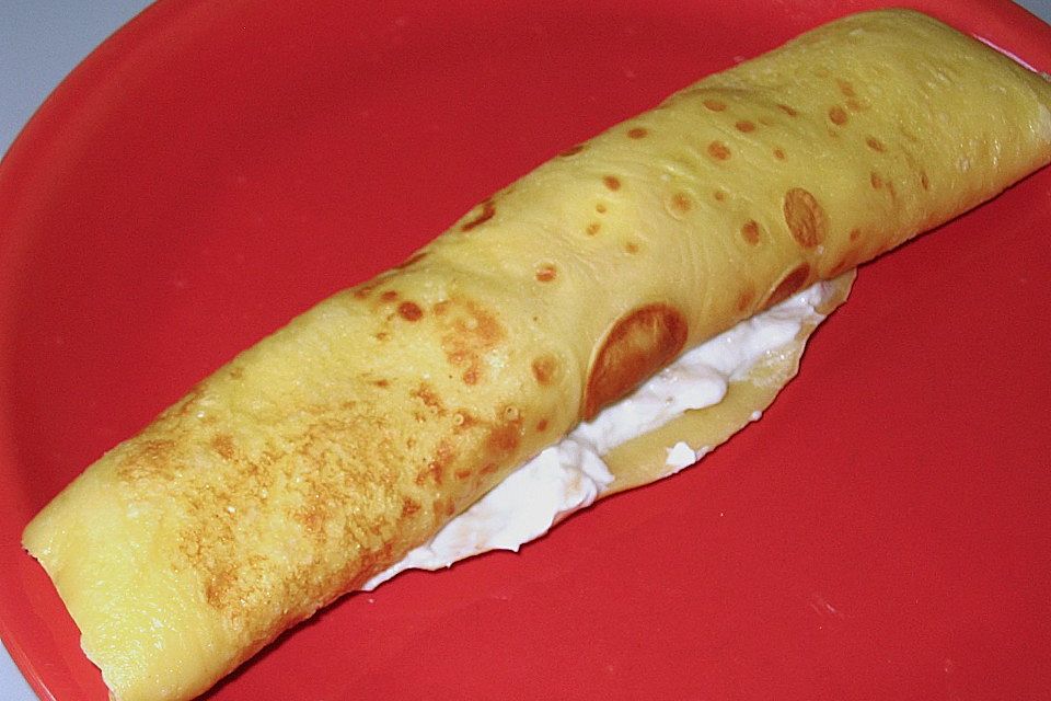 Crêpes mit Bananen-Quark