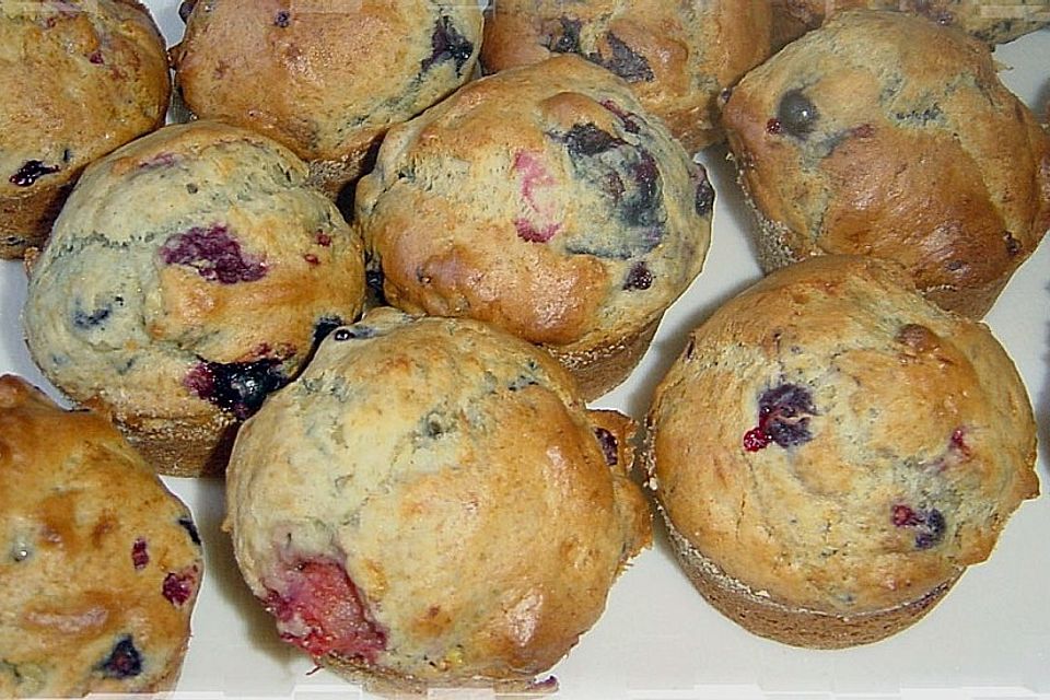 Bananen - Beeren - Muffins