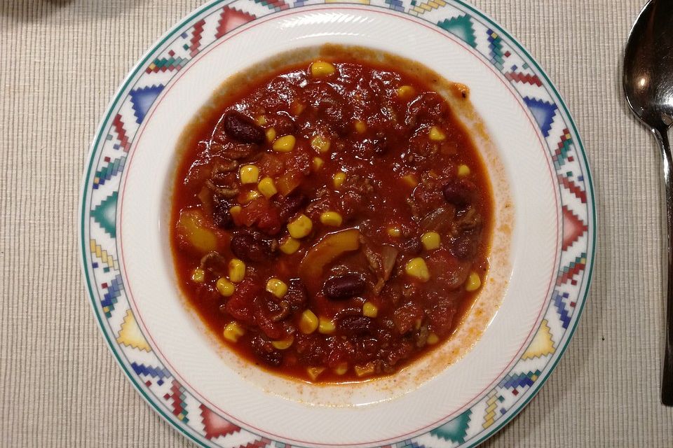 Buntes Chili con carne