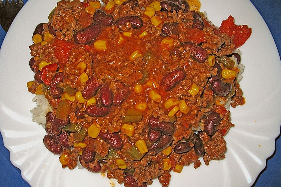 Buntes Chili con carne