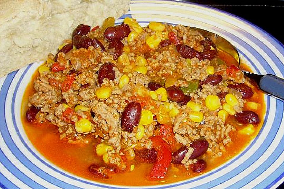 Buntes Chili con carne