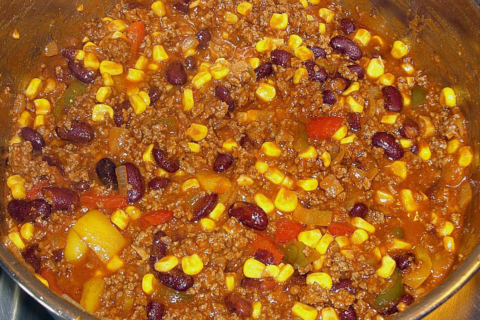 Buntes Chili con carne