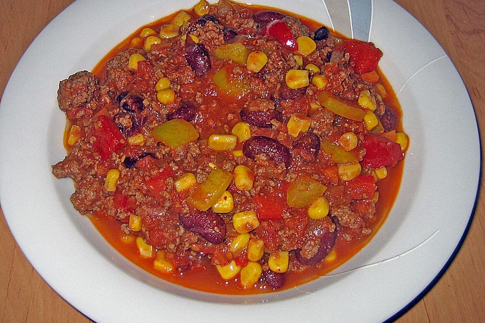 Buntes Chili con carne