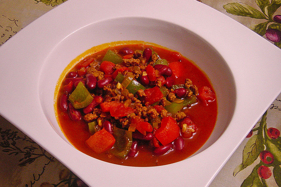 Buntes Chili con carne