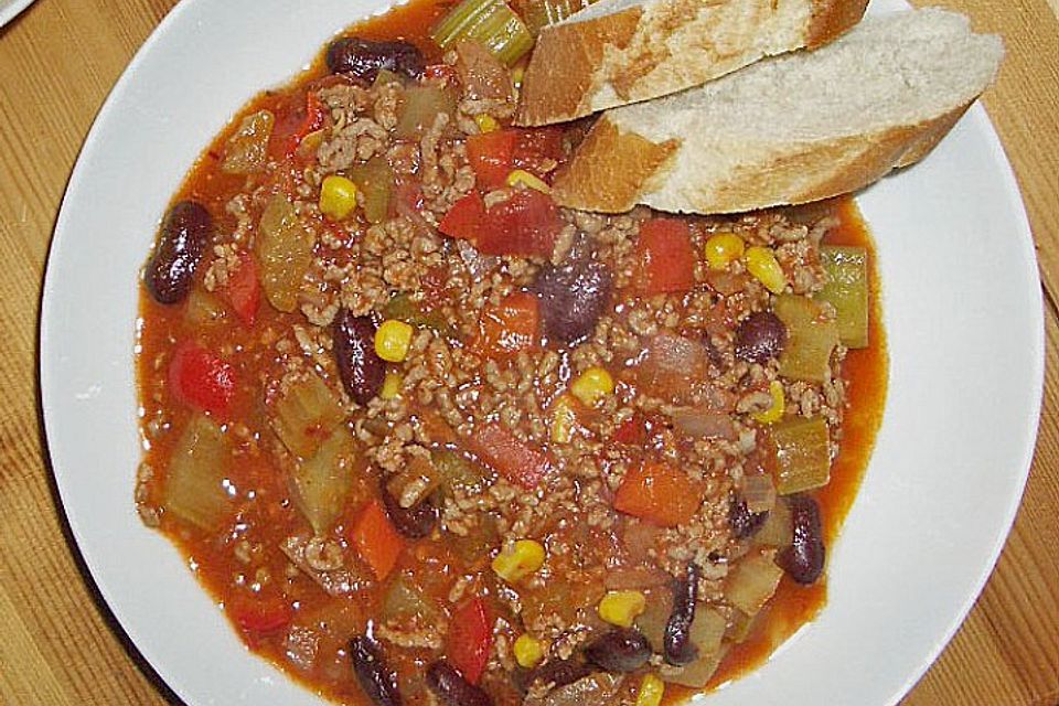 Buntes Chili con carne