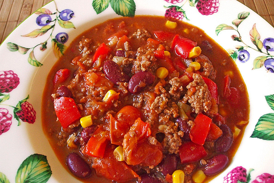 Buntes Chili con carne