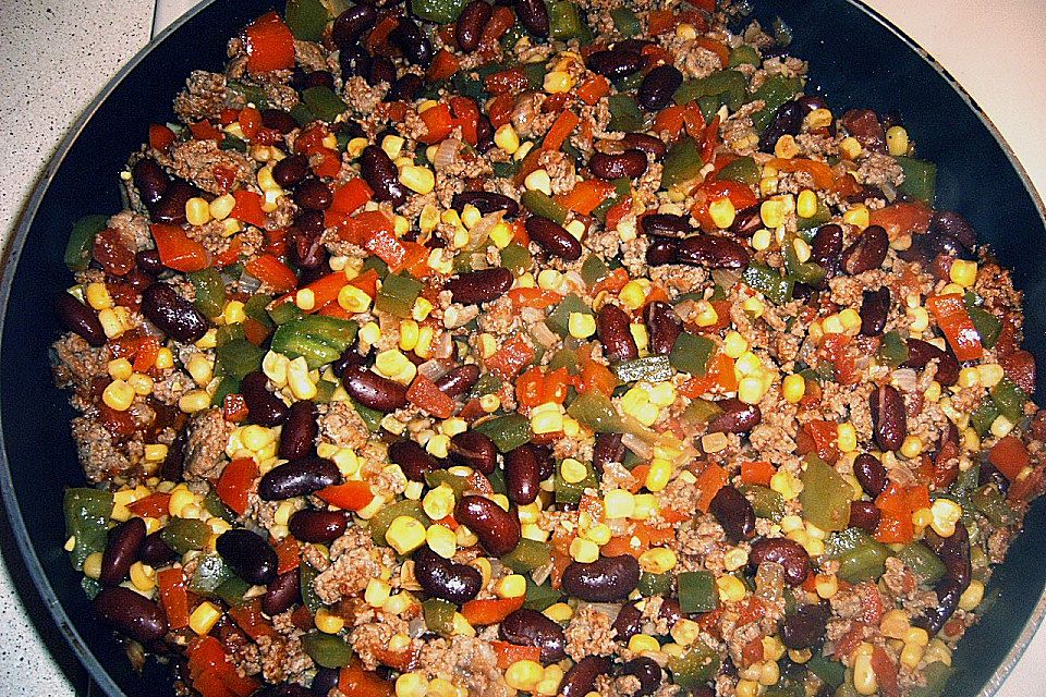 Buntes Chili con carne