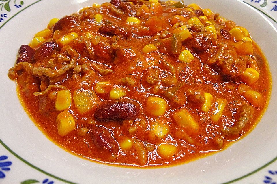 Buntes Chili con carne