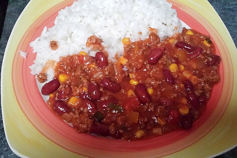 Buntes Chili con carne