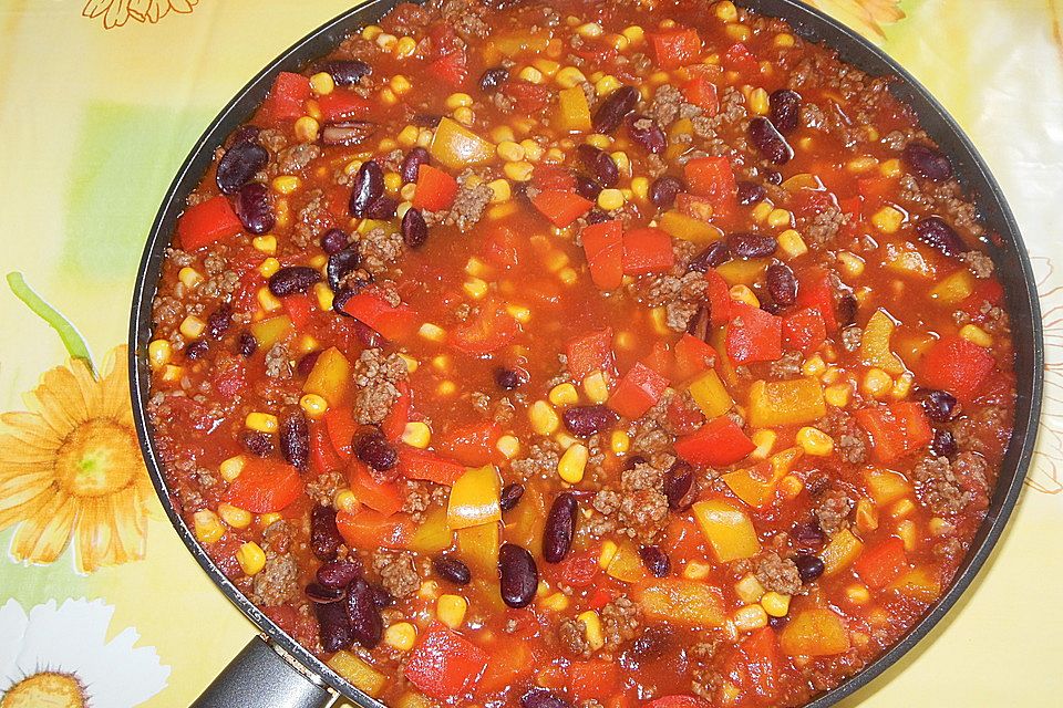 Buntes Chili con carne