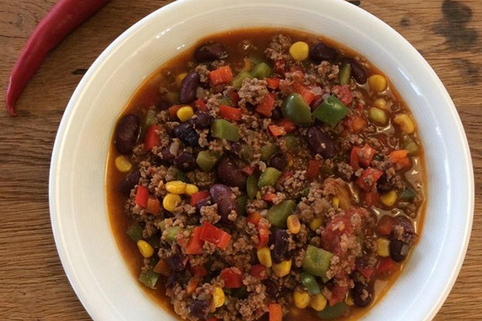 Buntes Chili con carne