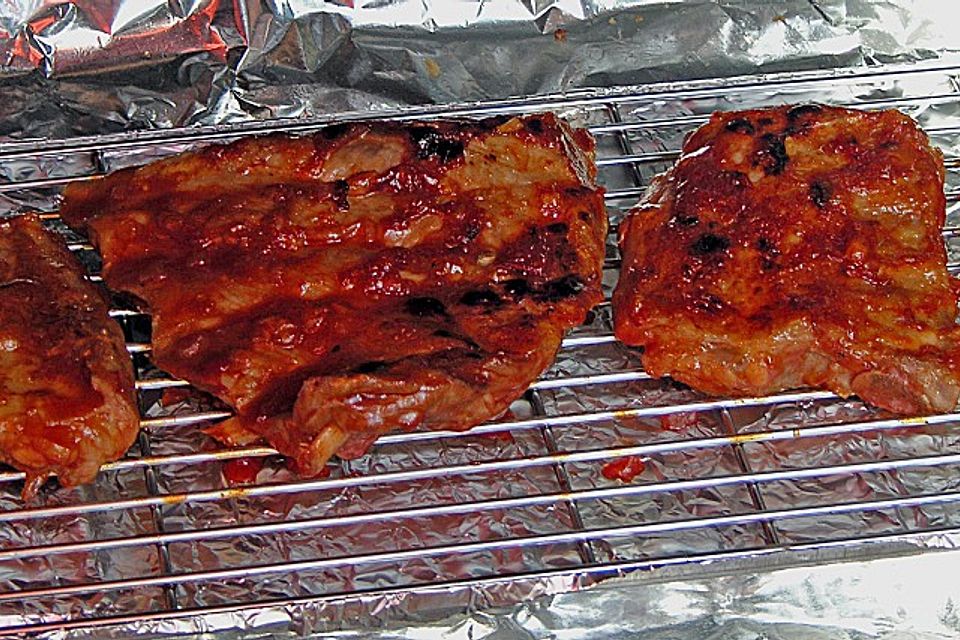 Spareribs mit Barbecue - Glasur