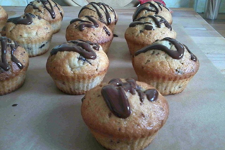 Schoko - Banane - Muffins