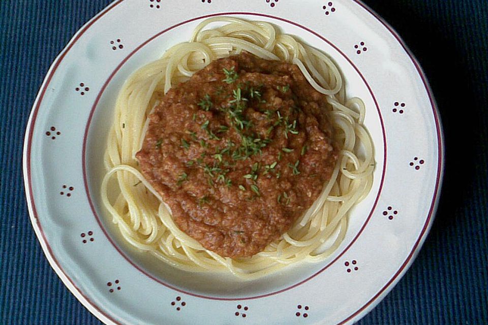 Spaghetti mit Dinkel - Bolognese