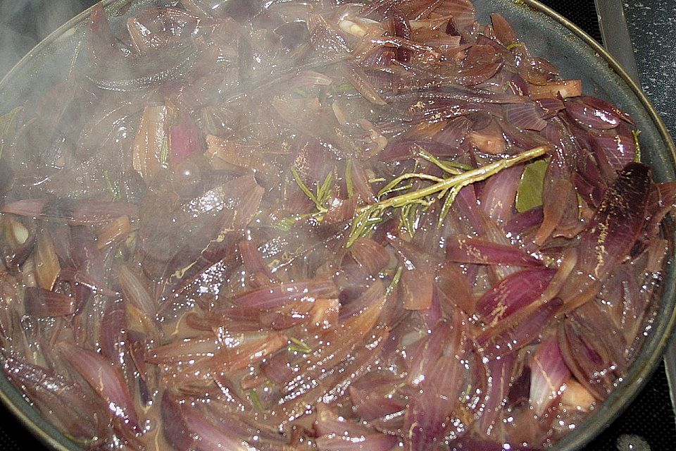 Confit von roten Zwiebeln