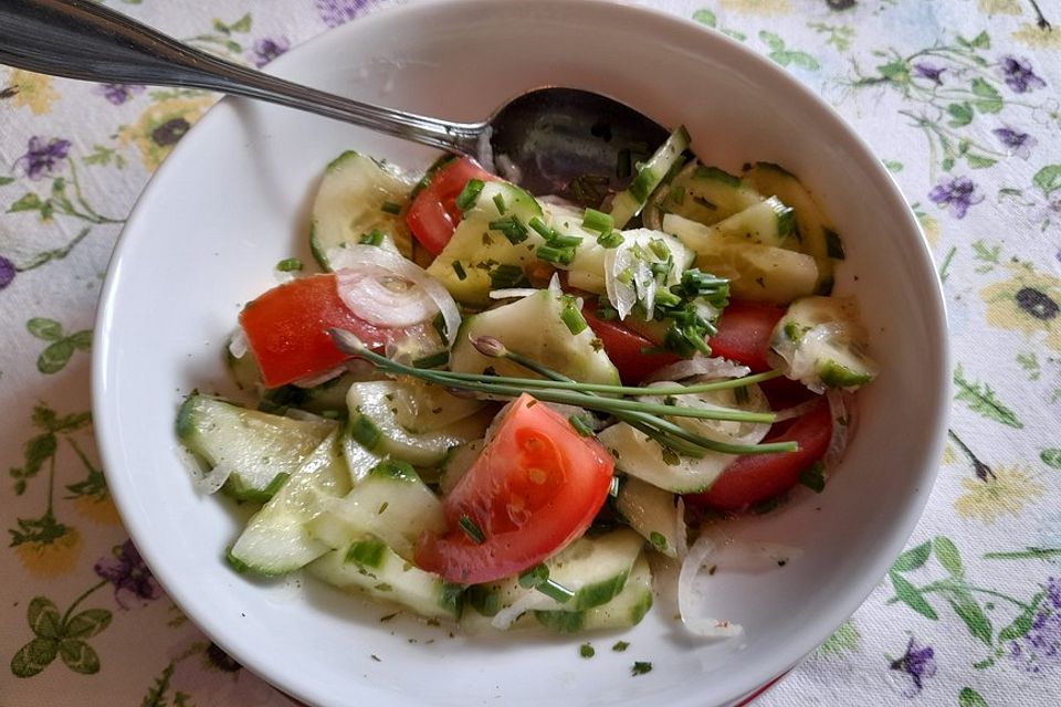 Gurken-Tomatensalat