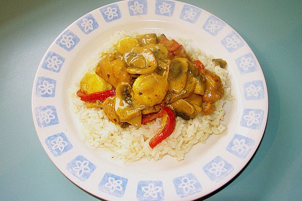 Sandras Putencurry mit Banane