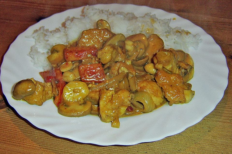 Sandras Putencurry mit Banane